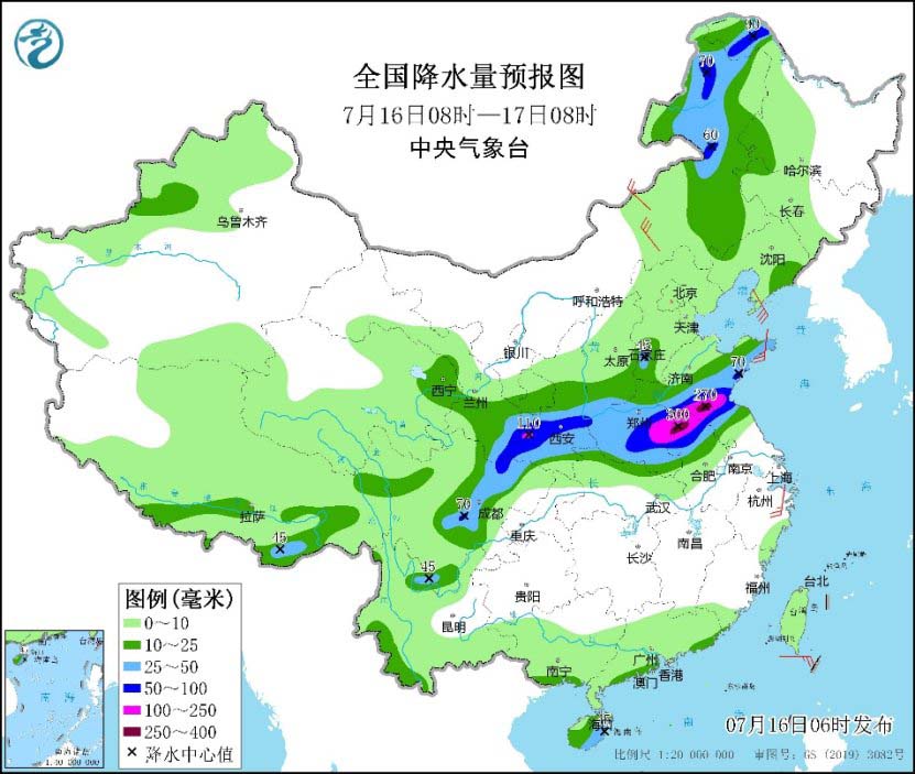 河南2024年7月16日天气预报 暴雨黄色预警！全省出现多轮强降水天气