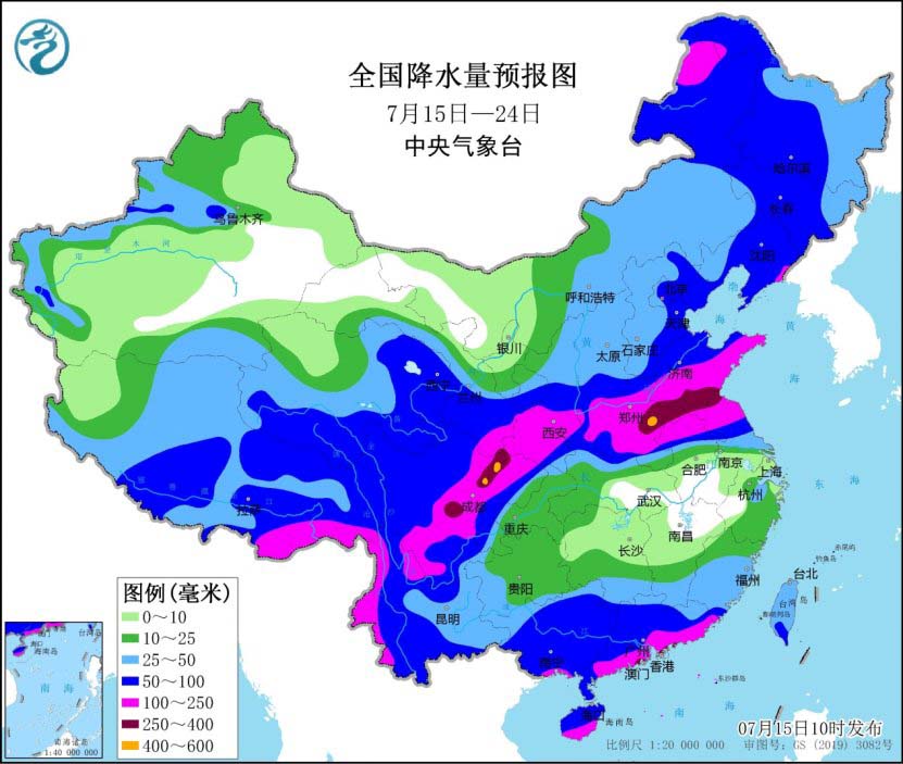 山东2024年7月16日天气预报 未来一周 全省多降雨天气过程